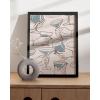 imageHAUS AND HUES Coastal Vibes  Beach Wall Art and Surfing Poster  Ocean Decor for Dorms Seascape Wall Art for Surf Enthusiasts Beige Frame 12x16Drinks
