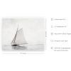 imageHAUS AND HUES Coastal Wall Art  Vintage Frame Prints and Oil Paintings Collection for Timeless Wall Art Ocean Views Nature Inspired and Antique Charm Walnut Frame 8x10Yacht