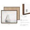 imageHAUS AND HUES Coastal Wall Art  Vintage Frame Prints and Oil Paintings Collection for Timeless Wall Art Ocean Views Nature Inspired and Antique Charm Walnut Frame 8x10Yacht