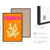 imageHAUS AND HUES Fashion Wall Art Set  3Piece Glam Purple Decor Designer Aesthetic Prints for Bedroom Black Frame 12x16Bright City