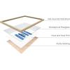 imageHAUS AND HUES Geometric Wall Art Prints  Abstract Wall Art Set of 4 Modern Wall Decor  Modern Abstract Art Posters Contemporary Wall Art Dorm Decor Blue Aesthetic Black Frame 8x10Abstract Blue