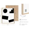 imageHAUS AND HUES Geometric Wall Art Prints  Abstract Wall Art Set of 4 Modern Wall Decor  Modern Abstract Art Posters Contemporary Wall Art Dorm Decor Blue Aesthetic Beige Frame 8x10BW Modern Shapes Set of 4