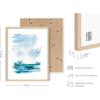 imageHAUS AND HUES Geometric Wall Art Prints  Abstract Wall Art Set of 4 Modern Wall Decor  Modern Abstract Art Posters Contemporary Wall Art Dorm Decor Blue Aesthetic Black Frame 8x10Seascape Set of 4