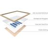 imageHAUS AND HUES Geometric Wall Art Prints Set  Abstract Wall Art Set of 4 Modern Wall Decor Modern Abstract Art Posters Contemporary Wall Art Dorm Decor Blue Aesthetic Small Art Beige Frame 16x20Abstract Blue