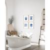 imageHAUS AND HUES Geometric Wall Art Prints Set  Abstract Wall Art Set of 4 Modern Wall Decor Modern Abstract Art Posters Contemporary Wall Art Dorm Decor Blue Aesthetic Small Art Beige Frame 16x20Abstract Blue