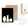imageHAUS AND HUES Geometric Wall Art Prints Set  Abstract Wall Art Set of 4 Modern Wall Decor Modern Abstract Art Posters Contemporary Wall Art Dorm Decor Blue Aesthetic Small Art Beige Frame 16x20BW Modern Shapes Set of 4