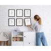imageHAUS AND HUES Leaf Prints  Set of 6 Botanical Art Eucalyptus Leaves Wall Decor Minimalist Plant ampamp Leaf Prints Beige Frame 8x10Black  White Herbs