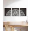 imageHAUS AND HUES Mandala Black Set of 312quotx16quot  Framed Black
