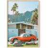 imageHAUS AND HUES Palm Springs Art Wall Decor  Made in the USA  Unframed 12x16 California HouseVintage Car