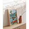 imageHAUS AND HUES Palm Springs Art Wall Decor  Made in the USA  Unframed 12x16 California HouseVintage Car