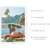 imageHAUS AND HUES Palm Springs Art Wall Decor  Made in the USA  Unframed 12x16 California HouseVintage Car
