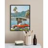 imageHAUS AND HUES Palm Springs Art Wall Decor  Made in the USA  Unframed 12x16 California HouseVintage Car