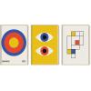 imageHAUS AND HUES Preppy Wall Art  Set of 3 Colorful Prints Trendy Travel Decor Bright Aesthetic Wall Art Beach Posters Black Frame 12x16Bauhaus