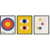 imageHAUS AND HUES Preppy Wall Art  Set of 3 Colorful Prints Trendy Travel Decor Bright Aesthetic Wall Art Beach Posters Black Frame 12x16Bauhaus