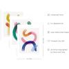 imageHAUS AND HUES Preppy Wall Art  Set of 3 Colorful Prints Trendy Travel Decor Bright Aesthetic Wall Art Beach Posters Black Frame 12x16Bright Abstract