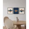 imageHAUS AND HUES Preppy Wall Art  Set of 3 Colorful Prints Trendy Travel Decor Bright Aesthetic Wall Art Beach Posters Black Frame 12x16Retro Layered Lips