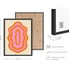 imageHAUS AND HUES Preppy Wall Art  Set of 3 Colorful Prints Trendy Travel Decor Bright Aesthetic Wall Art Beach Posters Black Frame 12x16Retro Shapes