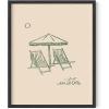 imageHAUS AND HUES Retro Art Dice Decor  Retro Wall Art for Gaming Room Cute Poster for Bedroom Cute Wall Art for Aesthetic Decor and Dorm Poster Beige Frame 12x16Antibes