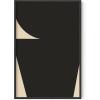 imageHAUS AND HUES Scandinavian Wall Art  Neutral Artwork for Walls Circles Line Decor Minimalist Abstract Mid Century Decor Framed Beige 24x36Black  Beige Shapes