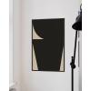 imageHAUS AND HUES Scandinavian Wall Art  Neutral Artwork for Walls Circles Line Decor Minimalist Abstract Mid Century Decor Framed Beige 24x36Black  Beige Shapes