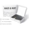 imageHAUS AND HUES Scandinavian Wall Art  Neutral Artwork for Walls Circles Line Decor Minimalist Abstract Mid Century Decor Framed Beige 24x36Black  Beige Shapes