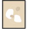 imageHAUS AND HUES Scandinavian Wall Art  Neutral Artwork for Walls Circles Line Decor Minimalist Abstract Mid Century Decor Framed Beige 24x36Floating Ovals  Objects