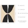 imageHAUS AND HUES Scandinavian Wall Art  Neutral Artwork for Walls Circles Line Decor Minimalist Abstract Mid Century Decor Framed Beige 24x36Half Circles