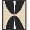 imageHAUS AND HUES Scandinavian Wall Art  Neutral Artwork for Walls Circles Line Decor Minimalist Abstract Mid Century Decor Framed Beige 24x36Half Circles