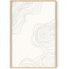 imageHAUS AND HUES Scandinavian Wall Art  Neutral Artwork for Walls Circles Line Decor Minimalist Abstract Mid Century Decor Framed Beige 24x36Wood Lines
