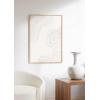 imageHAUS AND HUES Scandinavian Wall Art  Neutral Artwork for Walls Circles Line Decor Minimalist Abstract Mid Century Decor Framed Beige 24x36Wood Lines