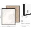 imageHAUS AND HUES Scandinavian Wall Art  Neutral Artwork for Walls Circles Line Decor Minimalist Abstract Mid Century Decor Framed Beige 24x36Wood Lines