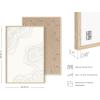 imageHAUS AND HUES Scandinavian Wall Art  Neutral Artwork for Walls Circles Line Decor Minimalist Abstract Mid Century Decor Framed Beige 24x36Wood Lines