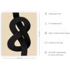 imageHAUS AND HUES Scandinavian Wall Art Abstract Art Prints  Mid Century Modern Art Wall Decor Contemporary Wall Art Abstract Bedroom Wall Art Minimal Art Black Frame 12x16Black Knot