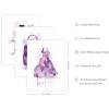 imageHAUS AND HUES Set of 3 Tropical Art Tropical Wall Art Boho Wall Art Paintings Boho Pictures Wall Decor Female Wall Decor Paintings Beige Frame 12x16Purple Glam Watercolor