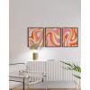 imageHAUS AND HUES Set of 3 Tropical Art Tropical Wall Art Boho Wall Art Paintings Boho Pictures Wall Decor Female Wall Decor Paintings Beige Frame 12x16Wavy