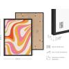 imageHAUS AND HUES Set of 3 Tropical Art Tropical Wall Art Boho Wall Art Paintings Boho Pictures Wall Decor Female Wall Decor Paintings Beige Frame 12x16Wavy