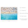 imageHAUS AND HUES Summer Ocean Surf Poster  Coastal Surboard Scene Wall Art  Made in the USA  Unframed 12x16 Aerial SurfAerial View
