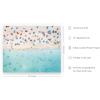 imageHAUS AND HUES Summer Ocean Surf Poster  Coastal Surboard Scene Wall Art  Made in the USA  Unframed 12x16 Aerial SurfAerial View