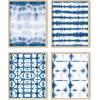 imageHAUS AND HUES Wall Art  Set of 4 Geometric BampampW Framed Posters  Modern Office Art Decor Abstract Shapes SemiGloss Finish 8x10 Inches Black FramedBlue Tie Dye