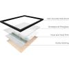 imageHAUS AND HUES Wall Art  Set of 4 Geometric BampampW Framed Posters  Modern Office Art Decor Abstract Shapes SemiGloss Finish 8x10 Inches Black FramedMulti Watercolor