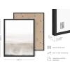 imageHAUS AND HUES Wall Art  Set of 4 Geometric BampampW Framed Posters  Modern Office Art Decor Abstract Shapes SemiGloss Finish 8x10 Inches Black FramedMulti Watercolor