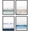 imageHAUS AND HUES Wall Art  Set of 4 Geometric BampampW Framed Posters  Modern Office Art Decor Abstract Shapes SemiGloss Finish 8x10 Inches Black FramedMulti Watercolor