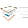 imageHAUS AND HUES Wall Art  Set of 4 Geometric BampampW Framed Posters  Modern Office Art Decor Abstract Shapes SemiGloss Finish 8x10 Inches Black FramedSeascape Set of 4