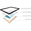 imageHAUS AND HUES Wall Art  Set of 4 Geometric BampampW Framed Posters  Modern Office Art Decor Abstract Shapes SemiGloss Finish 8x10 Inches Black FramedSeascape Set of 4