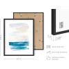 imageHAUS AND HUES Wall Art  Set of 4 Geometric BampampW Framed Posters  Modern Office Art Decor Abstract Shapes SemiGloss Finish 8x10 Inches Black FramedSeascape Set of 4