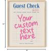 imageHaus and Hues Custom Guest Check Wall Poster  Customize a Trendy Guest Check Print by Uploading Your Own Text Perfect Aesthetic for Apartment College Dorm and Bedroom  Made in the USA With FrameUnframed