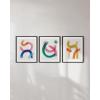 imageHaus and Hues Geometric Wall Art  3 Piece Canvas Wall Art Abstract Canvas Wall Art Modern Art Abstract Art Modern Art Wall Decor Minimalist Wall Decor Contemporary Wall Art Black Frame 12x16Bright Abstract