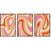 imageHaus and Hues Geometric Wall Art  3 Piece Canvas Wall Art Abstract Canvas Wall Art Modern Art Abstract Art Modern Art Wall Decor Minimalist Wall Decor Contemporary Wall Art Black Frame 12x16Wavy