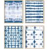 imageHAUS AND HUES Geometric Wall Art Prints  Abstract Wall Art Set of 4 Modern Wall Decor  Modern Abstract Art Posters Contemporary Wall Art Dorm Decor Blue Aesthetic Beige Frame 8x10Blue Tie Dye