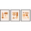 imageHAUS AND HUES Mid Century Modern Wall Art  Boho Wall Decor Set of 3 Sun ampamp Moon Art Prints Black Framed 8x10Multicolored Circles